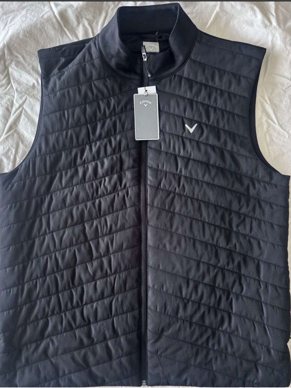 Callaway Black Quilted Zip-Front Golf Vest
